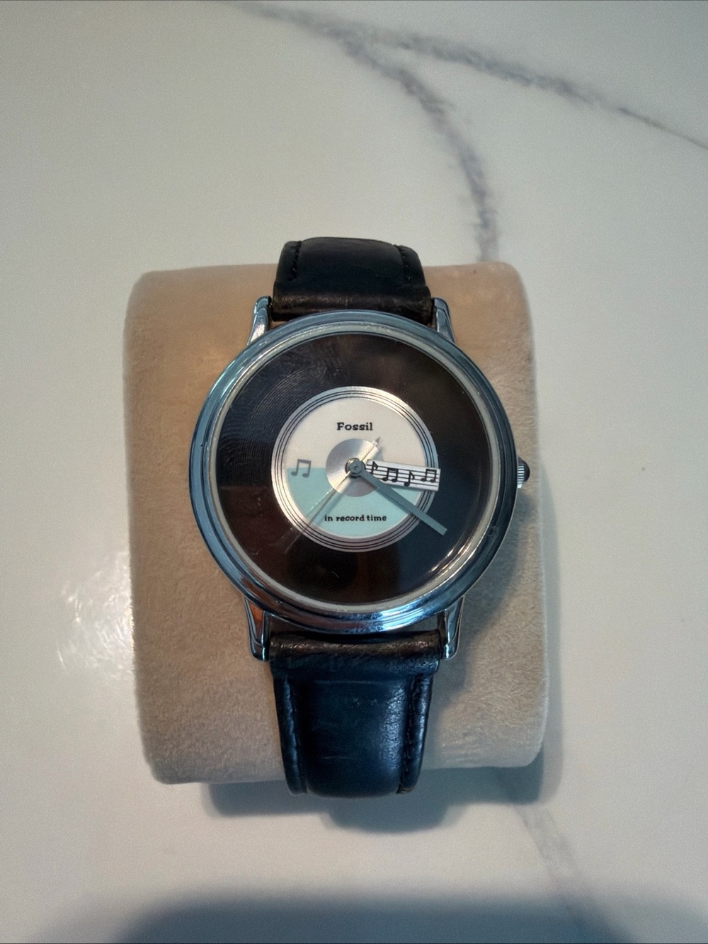 Vintage Fossil Record Watch JR-7817 Turntable New Battery